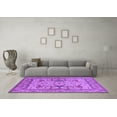 thumbnail image 3 of Ahgly Company Indoor Round Oriental Purple Traditional Area Rugs, 4' Round, 3 of 4