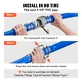 thumbnail image 4 of VEVOR Swimming Pool Filter Backwash Hose 2'' x 50' with Aluminum joints, Great for Water Disposal, PVC Discharge Hose with Camlock C & E Fittings, 4 of 9