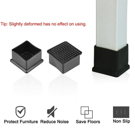 Plastic Plug End Caps 43mm X 43mm Square Furniture Table Chair Legs 20pcs