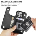 thumbnail image 4 of Funda tipo cartera Onetop compatible con iPhone 16 Pro de 6,3 pulgadas, color negro, 4 of 7