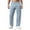 BU2, variant on Luwomo Mens Jeans Long Straight Wide Leg High Waist Trousers Loose Fit Streetwear Denim Pants Black,L