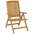 thumbnail image 4 of vidaXL Reclining Patio Chairs with Cushions Outdoor Furniture Solid Wood Teak, 4 of 12