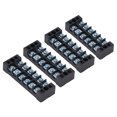 thumbnail image 4 of Dual Row Covered Terminal Strip, 4pcs Wire Barrier Block Terminal Strip TB Fixed  for Tunnel Power Distribution for Bridge 6 Bits 2506, 4 of 8