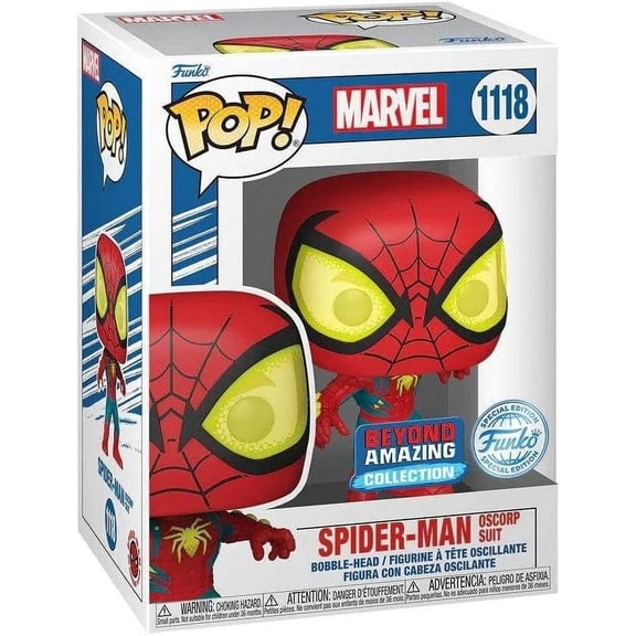 Funko Pop Marvel Spider-Man Oscorp Suit Exclusive Figure #1118 3.62-inch