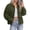 Army Green, variant on Faux Suede Jacket Women Leather Lapel Zip Up Fall Outfits Button Down Long Sleeve Outerwear With Flap Pockets, Early Winter Coats, Motorcycle Jackets, Western Country Concert Outfits