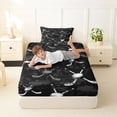 thumbnail image 4 of Erosebridal Kids Ice Hockey Twin Sheet Sets for Boys, Sports Theme Bedding, Black Gray, 1 Flat Sheet, 1 Fitted Sheet and 1 Pillowcase, 4 of 5