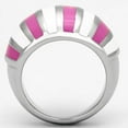 thumbnail image 3 of High polished (no plating) Stainless Steel Ring with Epoxy in Multi Color for Women Multi Color Stone Color Style TK828 Size 5, 3 of 4