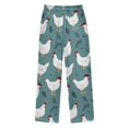 thumbnail image 2 of White Chicken Leaves Pattern Pajama Pants Soft Lightweight Lounge Pants Bottoms Sleep Pants Warm Comfy, 2 of 9