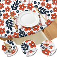 thumbnail image 4 of White Baseballs with Red Flowers Pattern Round Fitted Tablecloth with Elastic Edge,Dining Table Cover Waterproof,Outdoor Round Tablecloth for Camping,Dining,Indoor and Outdoor, 4 of 7