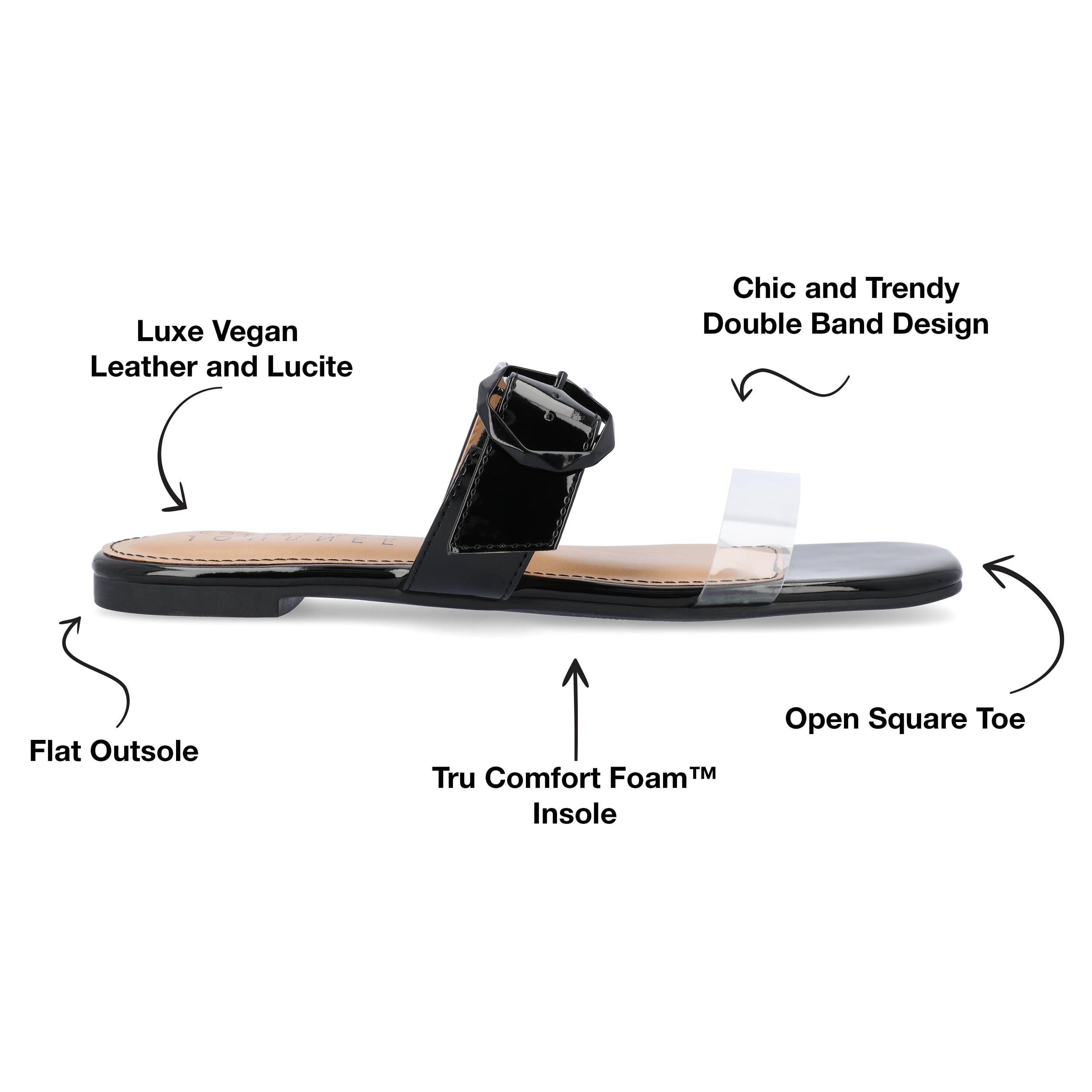 Lucite flat sandals hot sale