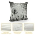 thumbnail image 4 of JEUXUS  Dandelion Throw Pillow Cushion Cover, Monochrome Dandelions Blowing in The Wind Fluffy Flower Romance Theme, Zippered Double-Side Digital Print Decor, White and Black, 4 of 5