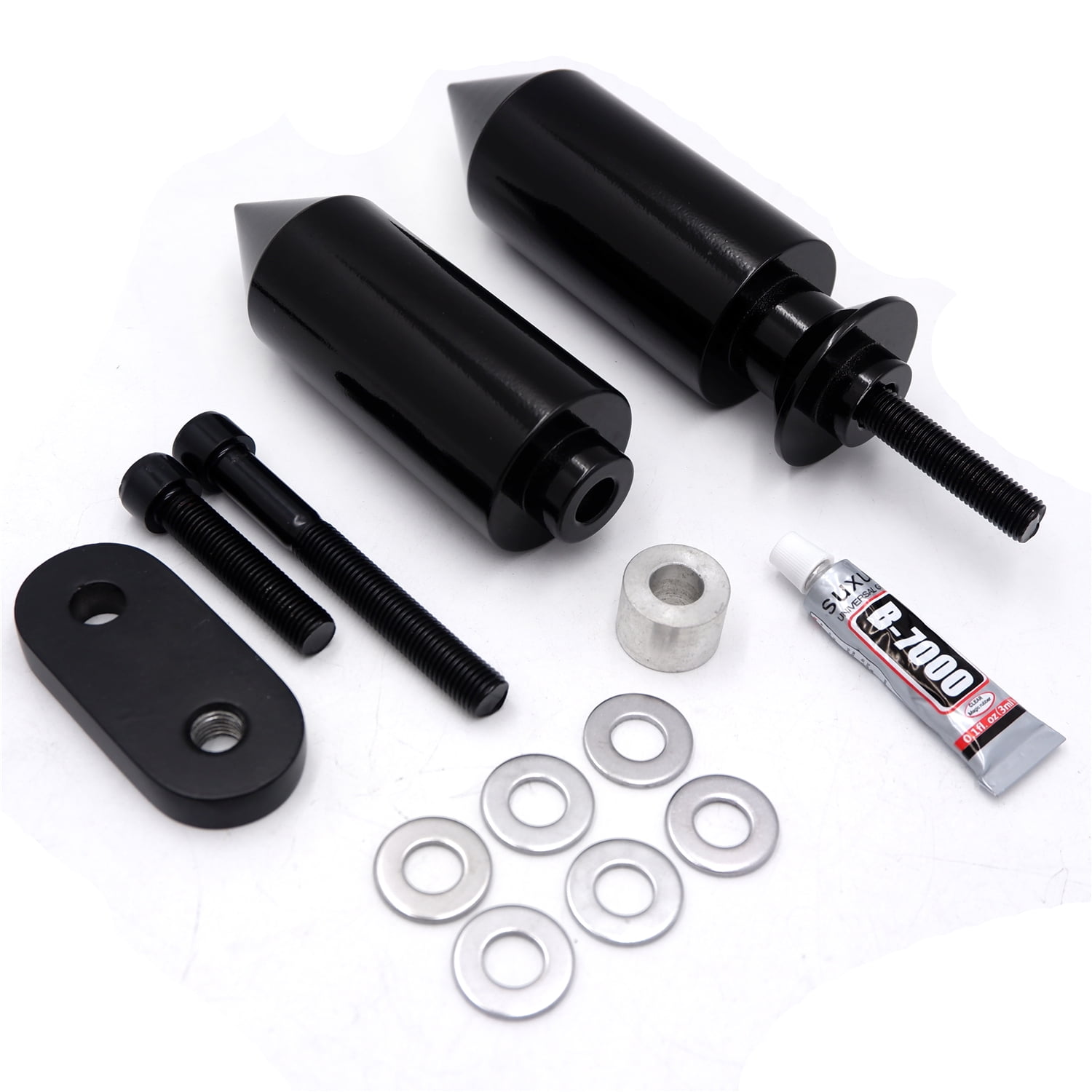 No-Cut Frame Sliders For Yamaha YZF R6 2006-2007 - Delrin Crash Protectors, Pair, MT219-002