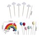 thumbnail image 4 of 12 Pieces Cake Topper Kit Rainbow Cloud Cake Topper Kids Cake Decoration For Birthday Baby Showr Party, 4 of 5