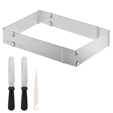 

MPWEGNP Yule Log Cake Pan Disposable Stainless Steel Kitchen Bread Rectangular Mould Adjustable Baking Tools Cake Kitchen，Dining Bar