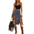 thumbnail image 5 of Skirts for Women Skirt Summer Lace Solid Color Fashion Music Festival Bodycon Midi Skirt for Everyday and Travel Dark Gray XL, 5 of 8