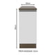 thumbnail image 2 of Mueble de Cocina Madesa Glamy 35 cm 1 Puerta Marrón/Blanco, 2 of 5
