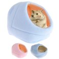 thumbnail image 2 of Hamster Cave Chaud Mignon Pantoufle Design Lit de Hamster Petit Animal Cage Lit avec Tapis, 2 of 10