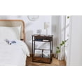 thumbnail image 6 of Vintage Side Table with Storage Shelf,3 Tier Slim End Table Modern Sofa Table for Narrow Spaces,24.6 Inch Height Bedside Table Small Nightstand with Magazine Rack Space Saving/ Rustic Brown, 6 of 6