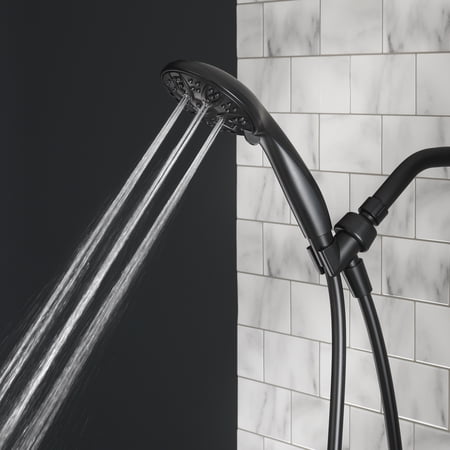 MAINSTAYS 5-SETTING HANDHELD SHOWER HEAD, MATTE BLACK