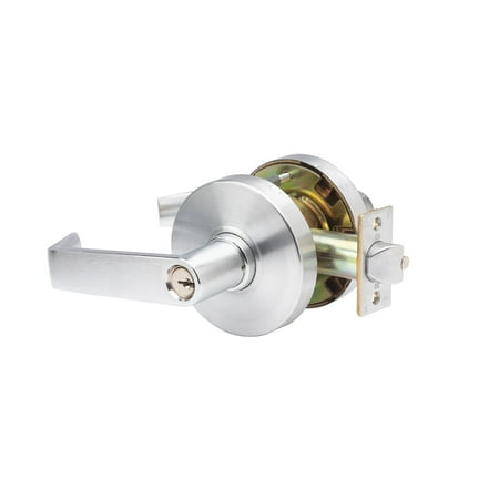 Grade 1 LHV Series Heavy Duty Commercial Cylindrical Lever in Satin Chrome - Entry Function