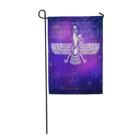 Assyrian Flag (LADDKE Ancient Assyrian Winged Deity Character of Sumerian Mythology Esoteric Symbol Garden Flag Decorative Flag House Banner 12x18)