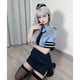 thumbnail image 3 of Lencería sexy de talla grande para mujer policía, uniforme de azafata, traje de cosplay, falda sexy con brazos envolventes, 3 of 5