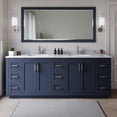 thumbnail image 2 of Wyndham Collection Miranda 84" Veneer Wood Double Bathroom Vanity in Blue/Nickel, 2 of 6