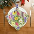 thumbnail image 2 of GZHJMY Colorful Garden Flowers Napkins Table Decorations Napkin Set for Gift Giving, Dining, Parties 20 x 20in, 2 of 7