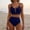 Navy, variant on MSJUHEG Women's Tankini High Waisted Bikini Sets for Women and Shorts Bathing Suits Front Two Piece Swimsuit Full Coverage Swimsuits Plus Size Swimsuit for Women Beige L