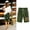 Army Green, variant on POROPL Women Shorts Summer Elastic Waist Casual Shorts with Pockets Print Short