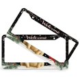 thumbnail image 2 of 2 PCS Labrador Retriever Dog with Bird License Plate Frames Gift for Dog Lovers Car Tags Frames Holder Aluminum 2 Hole for Women Men US Vehicles for Men Women Vehicle, 2 of 6
