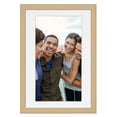 thumbnail image 2 of 7x11 Frame Natural With White Picture Mat For 7x11 Photo - Natural 9x13 Frame To Display Print or, 2 of 7