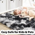 thumbnail image 2 of Black White Grey Area Rug for Living Room,5x8 Rug,Fluffy Thick Rug for Bedroom,Soft Indoor Furry Rug for Kids Room,Teen,Women,Shag Modern Cool Rug for Nursery Playroom Classroom,Carpet, 2 of 12