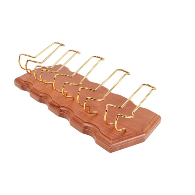 Gkeoshab Rack Pipe Stand Holder Single/2/3/4/5 Holder Creative Pipes Display Stand Solid Wood Handmade Great Decoration For Tabletop Or Desk Home & Garden