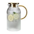 thumbnail image 2 of Large Glass Pitcher 2 Liter with Lid and Filter, High Borosilicate Cold Water Carafe for Refrigerator, Iced Tea and Juice, Heat Resistant for Home and Parties, 2 of 7