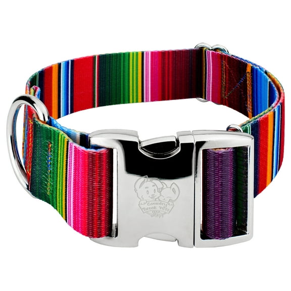 Country Brook Petz® 1 1/2 inch Premium Serape Dog Collar, Medium
