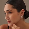 thumbnail image 6 of LeCalla 925 Sterling Silver Light-Weight Twisted Click-Top Hoop Earrings for Female and Teen Set of 3 Pairs (15mm, 20mm, 25mm), 6 of 10