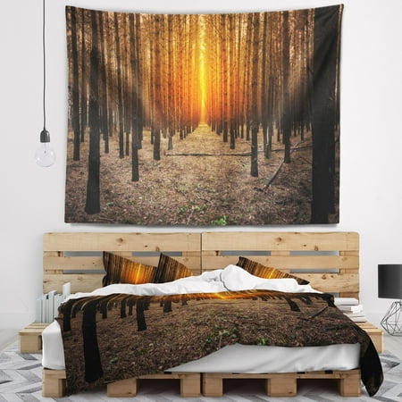 Halloween Themed Spooky Dark Forest Forest Wall Tapestry