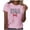 Pink-tops, variant on Inverlee Women's 4th Of July USA Letter Bow Crewneck Short Sleeve Shirts Patriotic Star Print Tees Holiday Casual Festive Loose Fit Tops Pink S