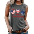 thumbnail image 2 of VKOYWKM Women's Tank Tops American Flag 4th of July Shirt Independence Day Tank Shirts Star Stripe Graphic Tank Shirts Crew Neck Loose Fit Sleeveless Top, 2 of 5
