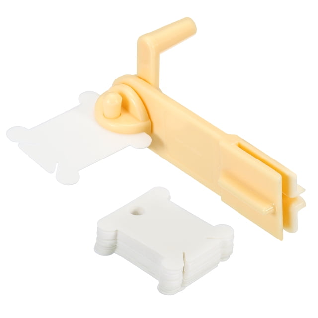 Unique Bargains Plastic Floss Bobbin Sewing Thread Card Board with Winder, White 100 Pack