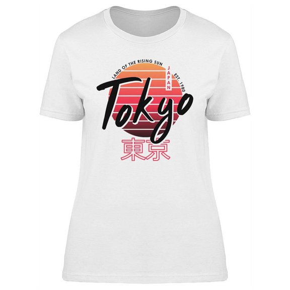 Tokyo 80s Style Design T-Shirt Women -Image by Shutterstock, Female Medium
