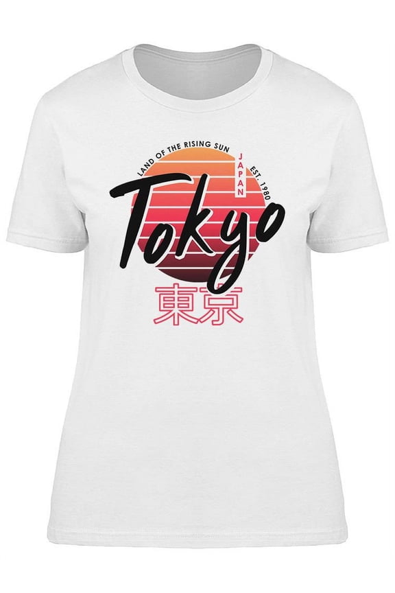 Tokyo 80s Style Design T-Shirt Women -Image by Shutterstock, Female Large