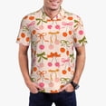 thumbnail image 1 of Fotbe Cherries And Bows Camiseta Polo de Golf para Hombre con Estampado – Camisa Deportiva Transpirable con Cuello Abotonado-3X-Large, 1 of 6