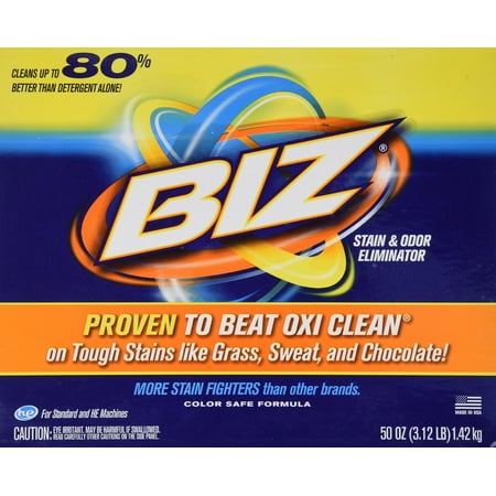 Biz Detergent Stain and Odor Eliminator, 50 Oz (Best Laundry Detergent For Odors And Stains)