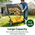 thumbnail image 5 of AIKKYS 21" Push Lawn Sweeper with Height Adjustment & 4 Fast Spinning Brushes,3.5 Cu. Ft. Leaf & Grass Collector for Grass Clippings,Leaves & Debris,Yellow&Black, 5 of 7