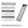 thumbnail image 4 of SSK Aluminum M.2 NVME SATA SSD Enclosure Adapter, USB 3.2 Gen 2 (10 Gbps) to NVME PCI-E SATA M-Key/(B+M) Key Solid State Drive External Enclosure Support UASP Trim for NVME/SATA SSDs 2242/2260/2280, 4 of 5