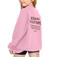 thumbnail image 5 of MUXiin Faith Over Fear Hoodie Youth 11-12 Trendy Y2k Cute Long Sleeve Letter Print Sweatshirts Cotton Blend Sweatshirt Casual Tops, 5 of 5