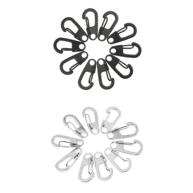 20pcs Mini Gear Snap Spring Clip Hook Quick Mosquetón Llavero Herramienta 26mm, Ligero y portátil