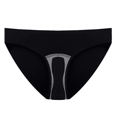 Fulorrnie Underwear for Women Plus Size Seamless Leakproof Comfort Panty Period Briefs Elastic Waist Waistband Panties Black 1XL